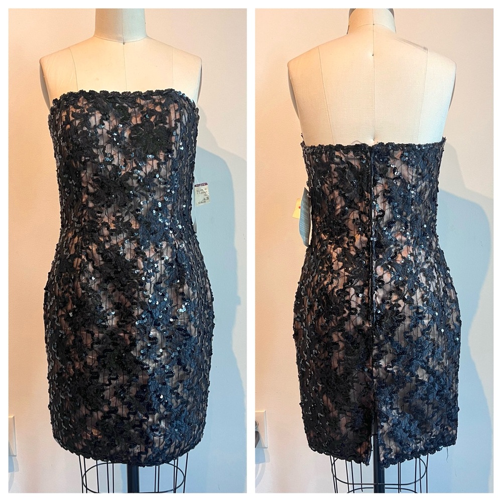 Vintage Jessica McClintock Strapless LBD